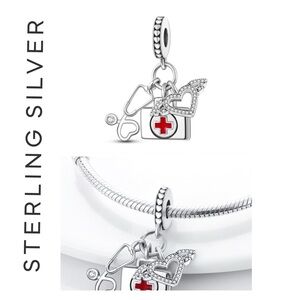 🐘🐘 S925 Sterling Silver Medical Charm Bracelet